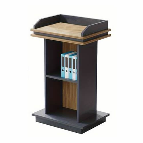 modern wooden podium back view design
