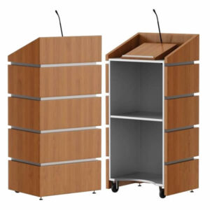 stripe wooden corporate podium