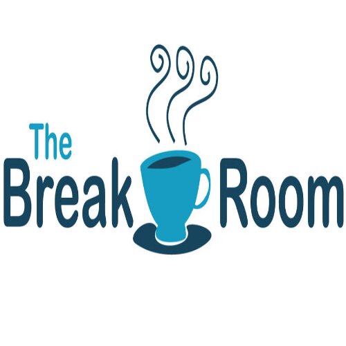 Modern "Break Room" signage with a coffee cup icon in a Lagos workplace.