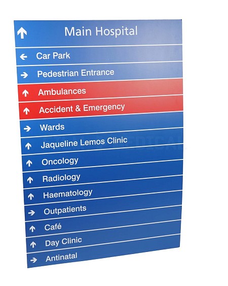 Directional Wayfinding Signage for patients easy movements in Lagos