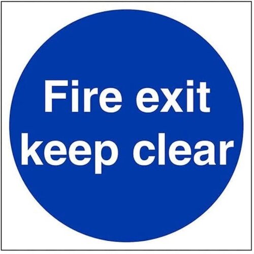 Affordable Fire Exit- Keep Clear signage with high quality materials in Lagos