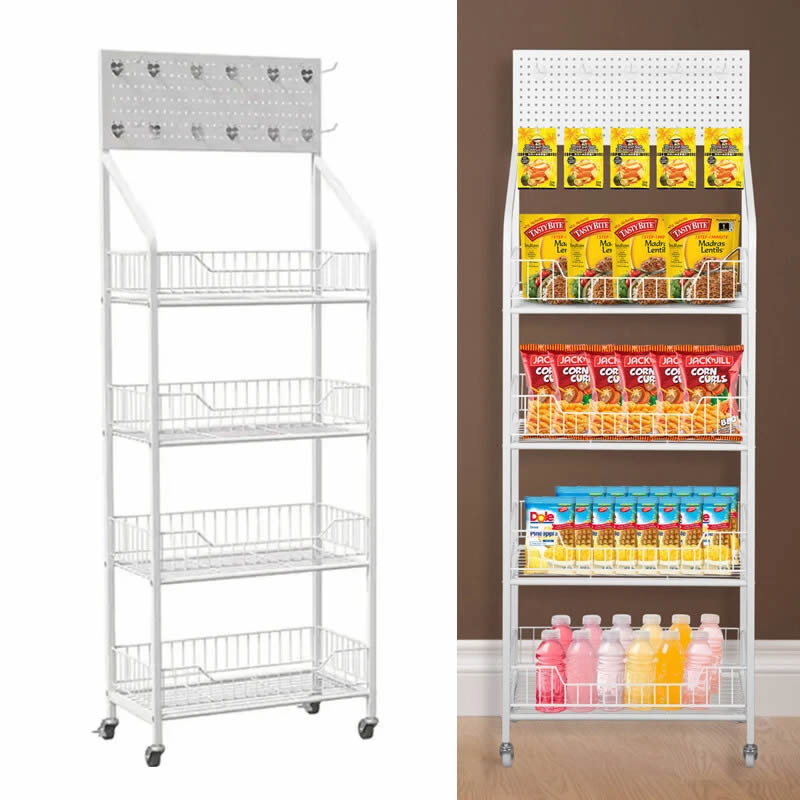 Retail Shelf Wire Mesh Display Rack Supermarket