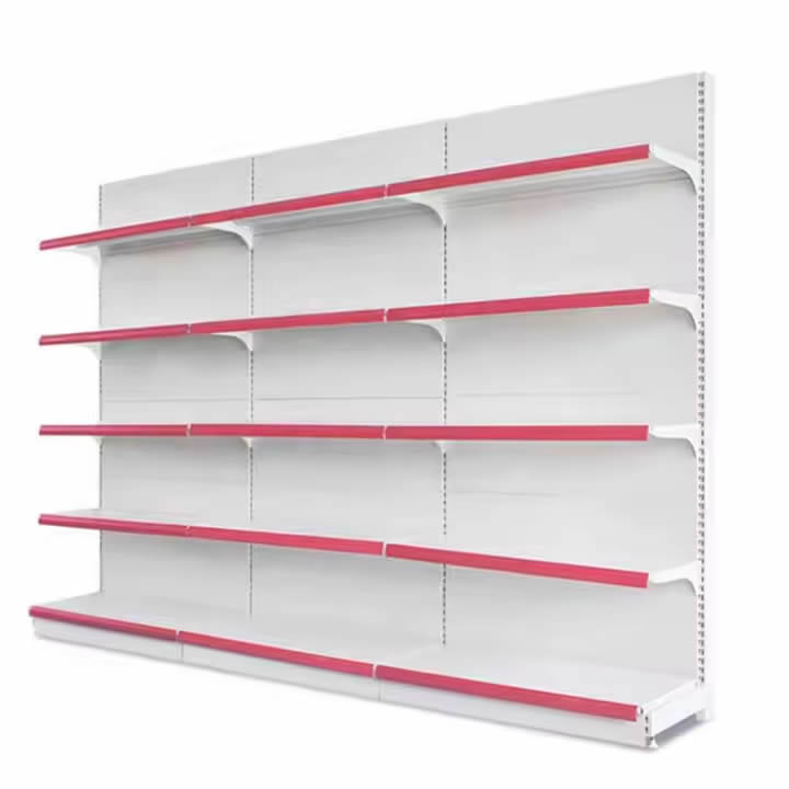 Supermarket shelving units