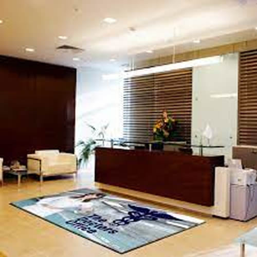 branded front desk mat
