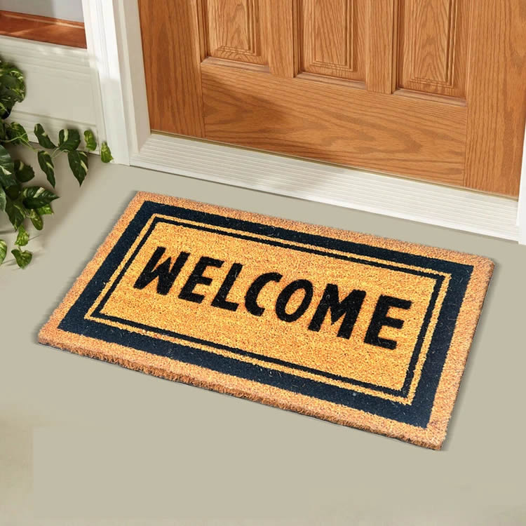 coir jute welcome foot mat
