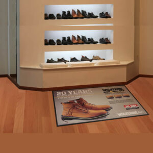 retail display branded mat