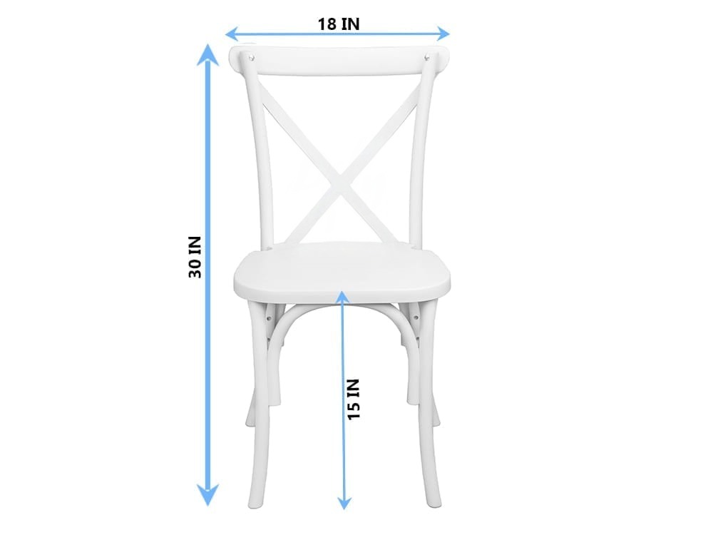 White Cross Back Chair Hire