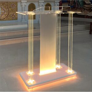 acrylic pulpit with led