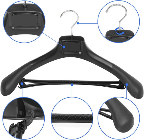 black plastic hanger
