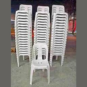 stackable white plastic for hire in lagos