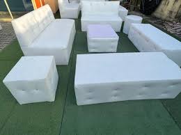 White Lounge Sofas for Rental