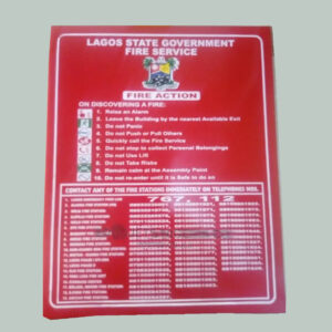 lagos state fire safety notice sign