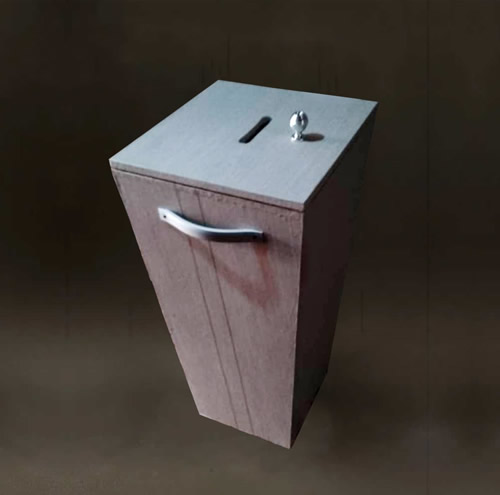 big wooden offering bucket