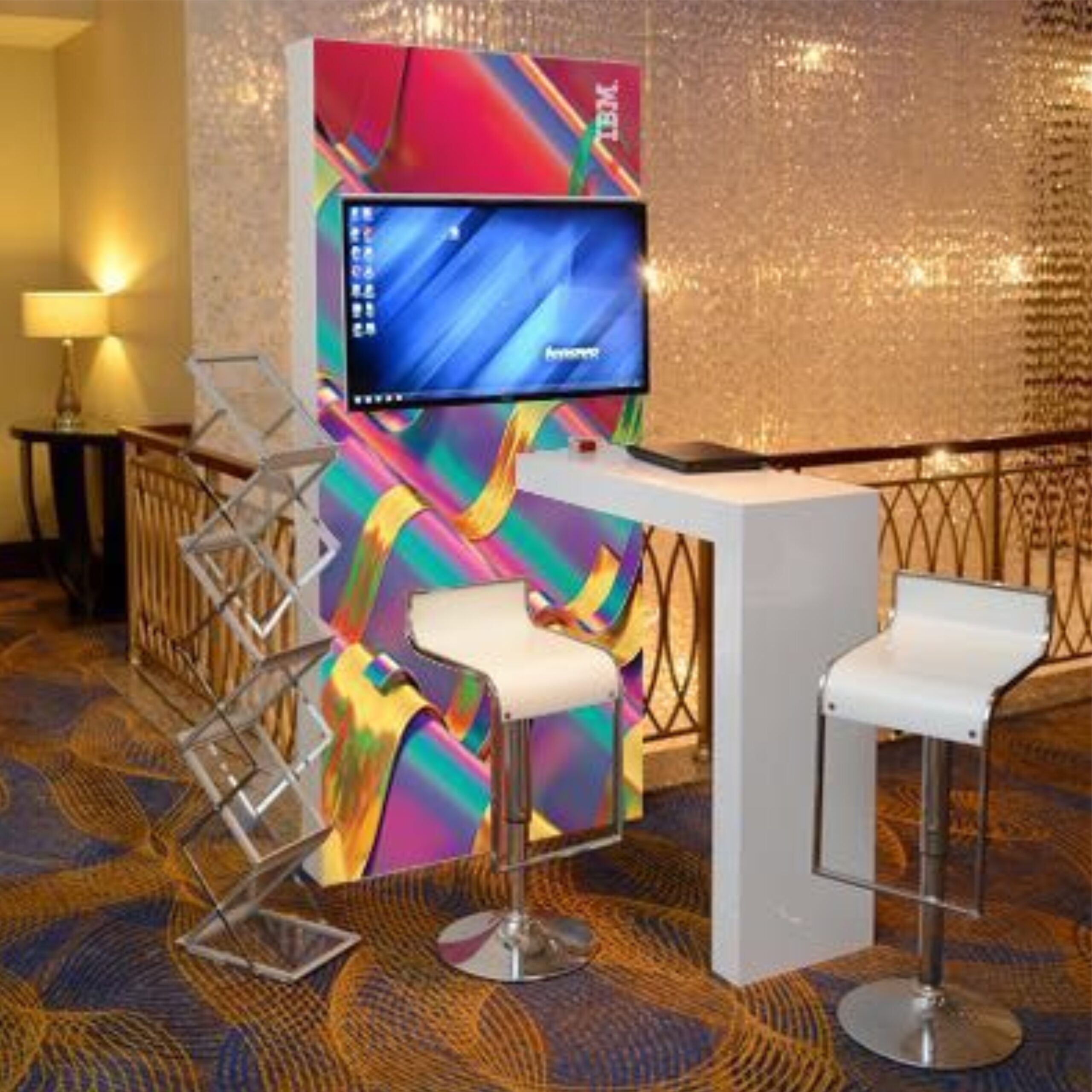 Custom made Portable Trade Show Display Booth with TV Screen