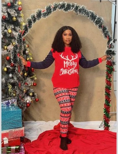 Festive pyjamas vendor in Lagos Nigeria