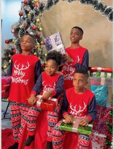 Festive pyjamas vendor in Lagos Nigeria