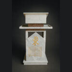 beautiful marble church pulpit