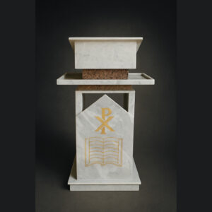 beautiful marble church pulpit