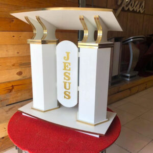 white and gold church in nigeria