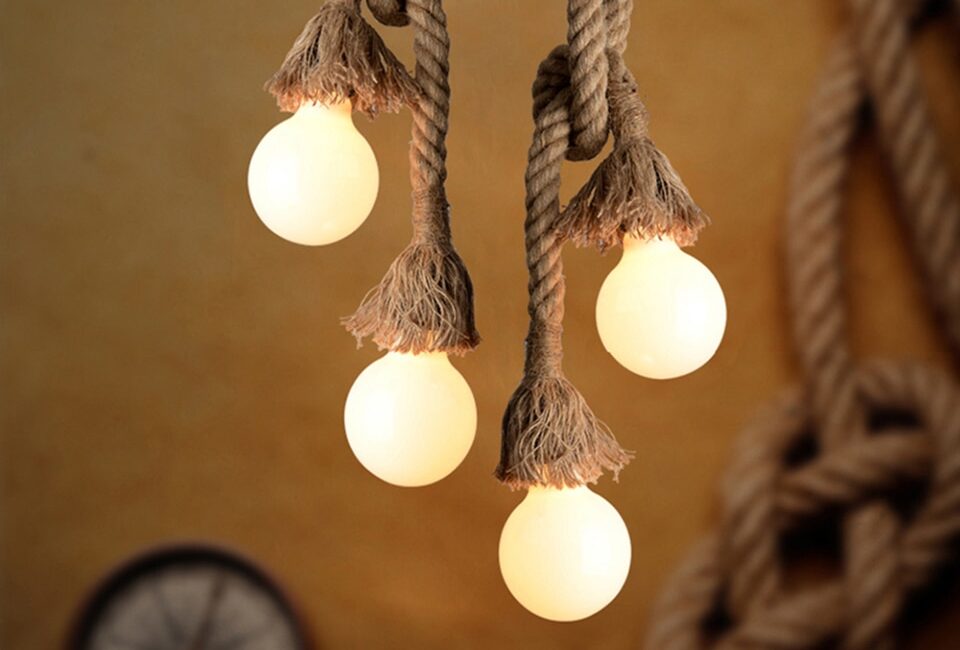 Stylish hemp rope lighting from Eloquent Display Lagos