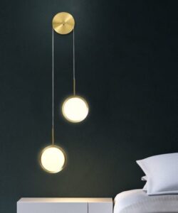 Adjustable wall light for bedside reading