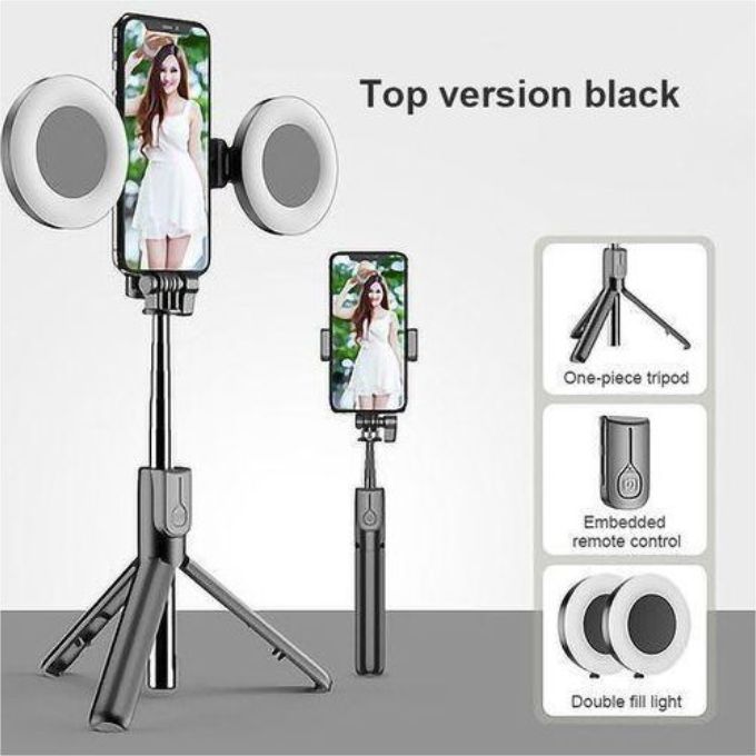 Buy Z6d Selfie Stick With Double Ring Light in Lagos Nigeria